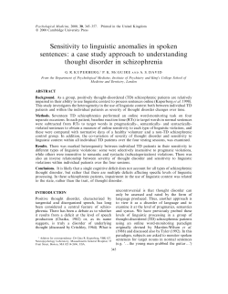 Sensitivity to linguistic anomalies in spoken sentences: a case study