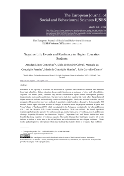 Negative Life Events and Resilience in Higher Education Students