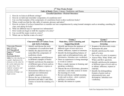 2nd Nine Weeks Period Units of Study: Poetry, Literary: Nonfiction