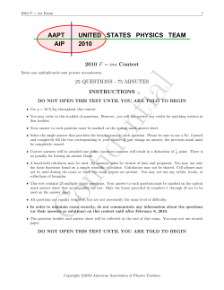 Solutions - American Association of Physics Teachers