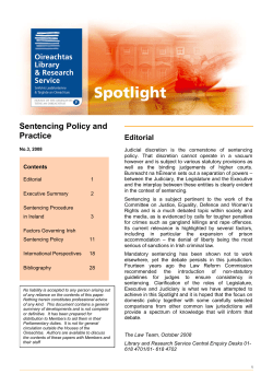 Sentencing Policy and Practice