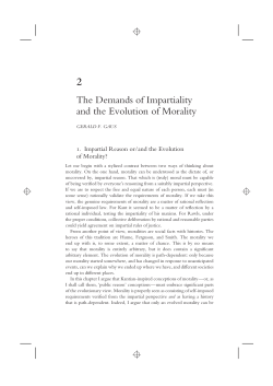 The Demands of Impartiality and the Evolution of Morality