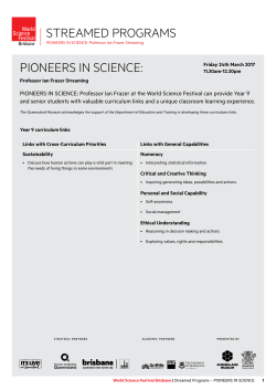 Curriculum Links - World Science Festival Brisbane