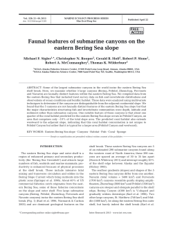 Faunal features of submarine canyons on the eastern Bering Sea