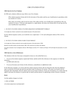 cbe citation style