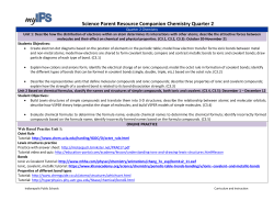 Chemistry: Quarter 2 - Indianapolis Public Schools