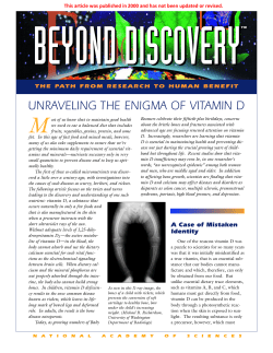 Unraveling the Enigma of Vitamin D, October 2000