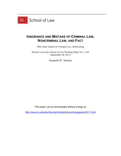 ignorance and mistake of criminal law