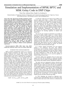 Golay (20, 8) C Code Simulation and Implementation in DSP Chip
