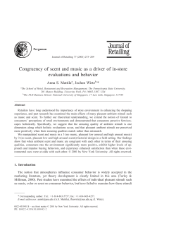 Congruency of scent and music