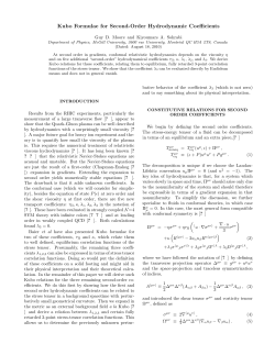 Kubo Formulae for Second-Order Hydrodynamic