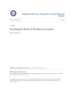Teaching the Book of Abraham Facsimiles