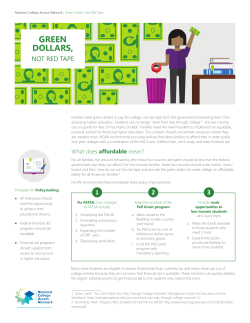 green dollars - National College Access Network