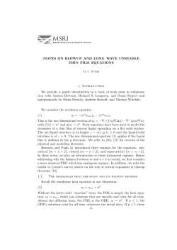 Notes on Blowup and Long Wave Unstable Thin Film Equations