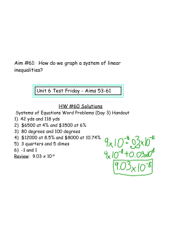 Aim #61: How do we graph a system of linear inequalities? Unit 6