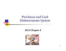 Purchases and Cash Disbursements System (15 slides)