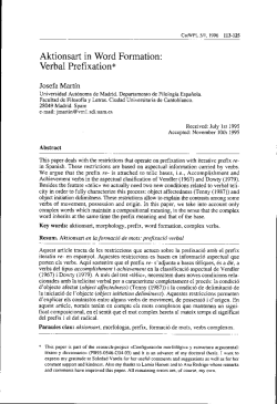 Aktionsart in Word Formation: Verbal Prefixation