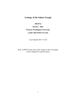 Geology of the Salton Trough - Western Washington University