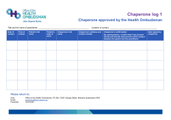 Chaperone&mdash;Log 1&mdash;Chaperone approved by the Health