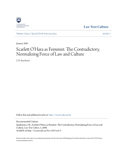 Scarlett O`Hara as Feminist: The Contradictory