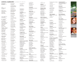 JUDICIAL CLERKSHIPS CLASSES OF 2012-14