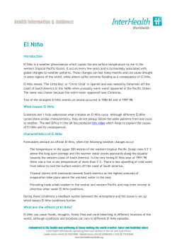 El Ni&ntilde;o - Interhealth