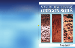 Manual for Juding Oregon Soils