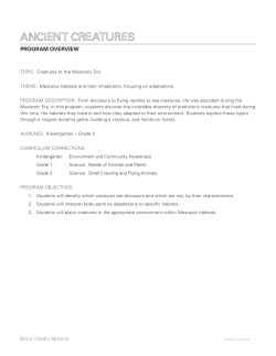 program overview - Royal Tyrrell Museum