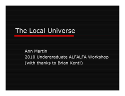 The Local Universe