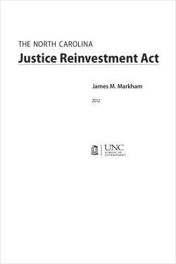 NC Justice Reinvestment Act Excerpt