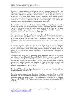 THE NATIONAL ARCHIVES REQ 4/1/3, 4/1/4 1 Modern spe