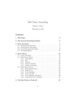 5601 Notes: Smoothing