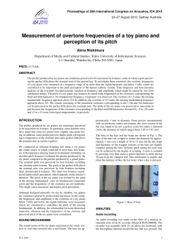Measurement of overtone frequencies of a toy piano and perception