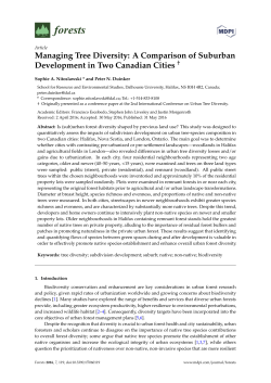 Managing Tree Diversity: A Comparison of Suburban Development