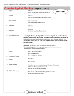 Crusades Against Muslims (Pages 422