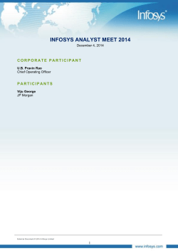 INFOSYS ANALYST MEET 2014