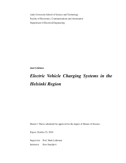 Electric Vehicle Charging Systems in the Helsinki Region