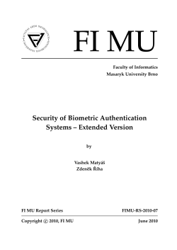 Security of Biometric Authentication Systems &ndash; Extended