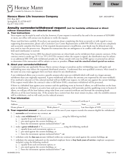 Annuity surrender/withdrawal request