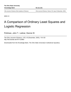 A Comparison of Ordinary Least Squares and