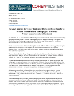 Press Release - Fair Elections Legal Network
