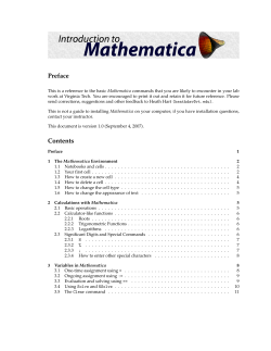 Preface Contents - VT Math