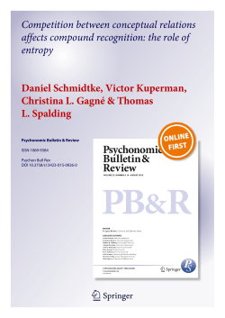 Competition between conceptual relations affects compound