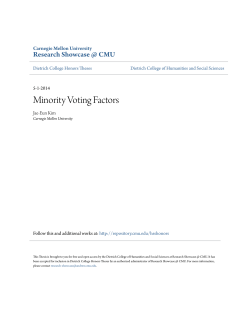 Minority Voting Factors - Research Showcase @ CMU