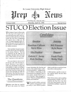 STU CO Election Issue - SLUH - St. Louis University High School