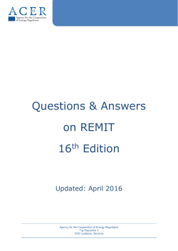Questions and answers on REMIT