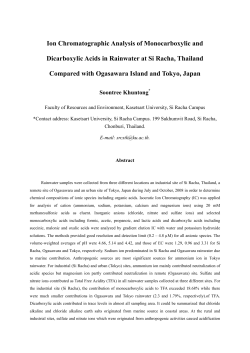 Ion Chromatographic Analysis of Monocarboxylic and