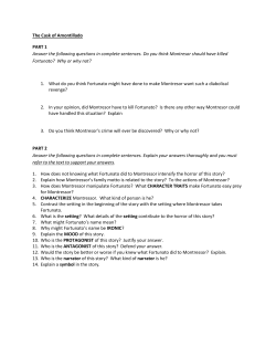 The Cask of Amontillado PART 1 Answer the