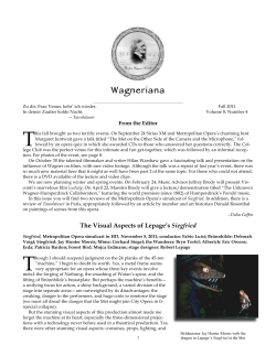 Fall 2011 - The Boston Wagner Society