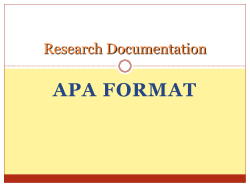 APA FORMAT - Stark State College
